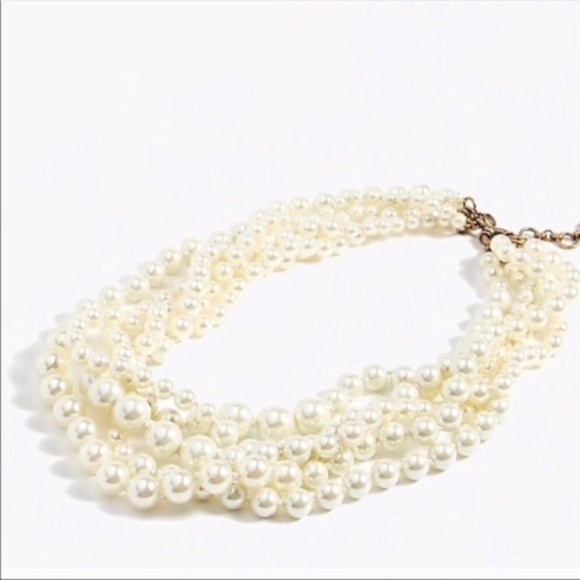 NWT J.Crew Five Strand Pearl Statement Necklace - Picture 2 of 6